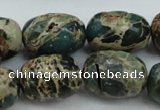 CIJ90 15.5 inches 10*14mm drum impression jasper beads wholesale