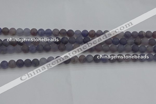 CIL108 15.5 inches 4mm round matte iolite gemstone beads