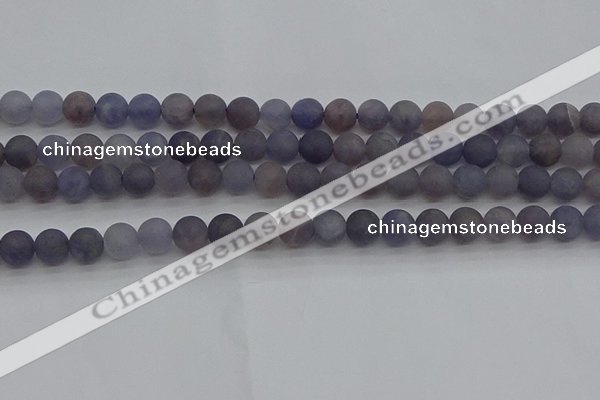 CIL109 15.5 inches 6mm round matte iolite gemstone beads