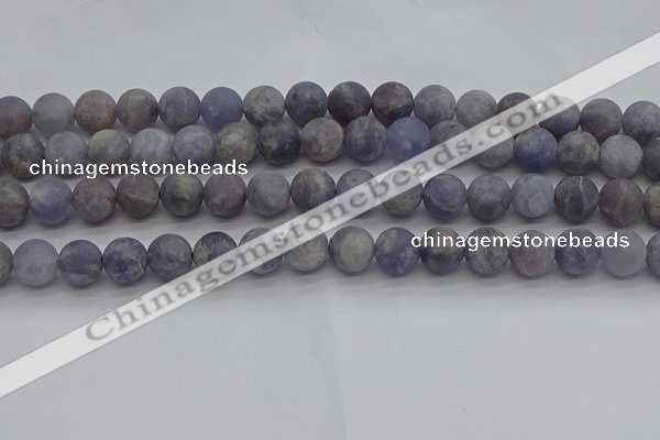 CIL110 15.5 inches 8mm round matte iolite gemstone beads