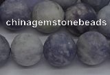CIL111 15.5 inches 10mm round matte iolite gemstone beads