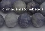 CIL111 15.5 inches 10mm round matte iolite gemstone beads