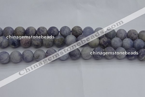 CIL111 15.5 inches 10mm round matte iolite gemstone beads