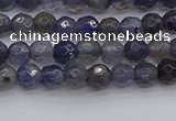 CIL117 15.5 inches 4mm faceted round iolite gemstone beads