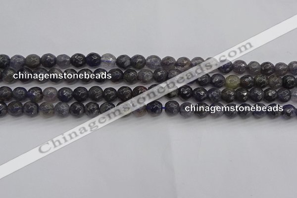 CIL118 15.5 inches 6mm faceted round iolite gemstone beads