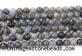 CIL119 15.5 inches 8mm faceted round iolite gemstone beads