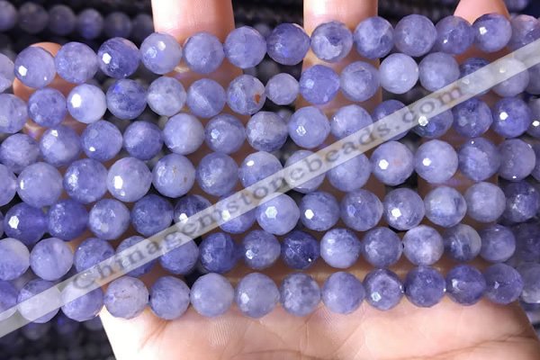 CIL124 15.5 inches 8mm faceted round iolite gemstone beads