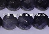 CIL33 15.5 inches 9mm faceted round natural iolite gemstone beads