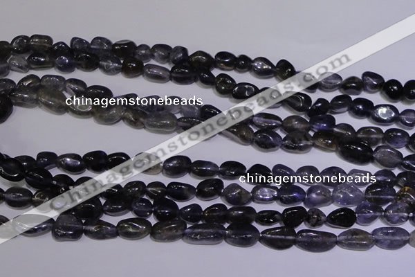 CIL40 15.5 inches 6*8mm nuggets natural iolite gemstone beads