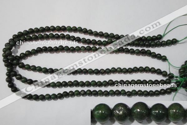 CIS01 15.5 inches 6mm round green iron stone beads wholesale