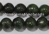 CIS02 15.5 inches 8mm round green iron stone beads wholesale