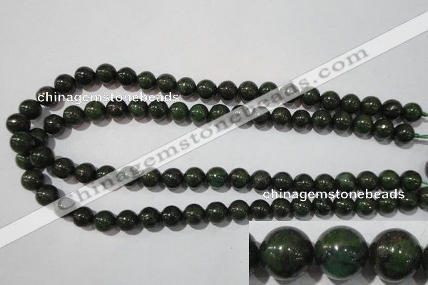 CIS03 15.5 inches 10mm round green iron stone beads wholesale