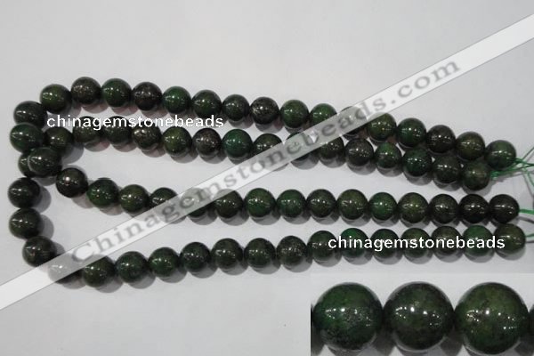 CIS04 15.5 inches 12mm round green iron stone beads wholesale