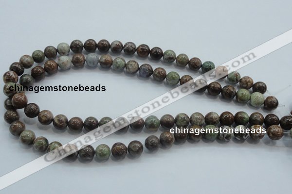 CJA02 15.5 inches 10mm round green jasper beads wholesale