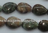 CJA03 15.5 inches 13*18mm teardrop green jasper beads wholesale