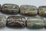 CJA10 15.5 inches 18*25mm rectangle green jasper beads wholesale