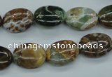 CJA18 15.5 inches 12*16mm oval green jasper beads wholesale