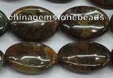 CJA21 15.5 inches 18*25mm oval green jasper beads wholesale