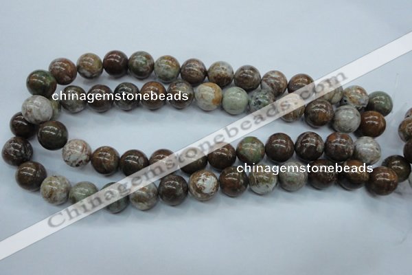 CJA38 15.5 inches 14mm round green jasper beads wholesale