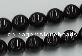 CJB04 16 inches 12mm round natural jet gemstone beads wholesale