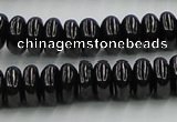 CJB11 16 inches 6*12mm rondelle natural jet gemstone beads wholesale