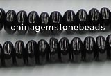 CJB11 16 inches 6*12mm rondelle natural jet gemstone beads wholesale