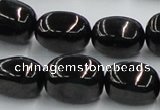 CJB14 16 inches 15*20mm nugget natural jet gemstone beads wholesale