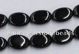 CJB17 16 inches 10*14mm oval natural jet gemstone beads wholesale