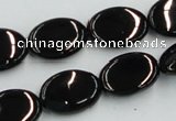 CJB18 16 inches 13*18mm oval natural jet gemstone beads wholesale