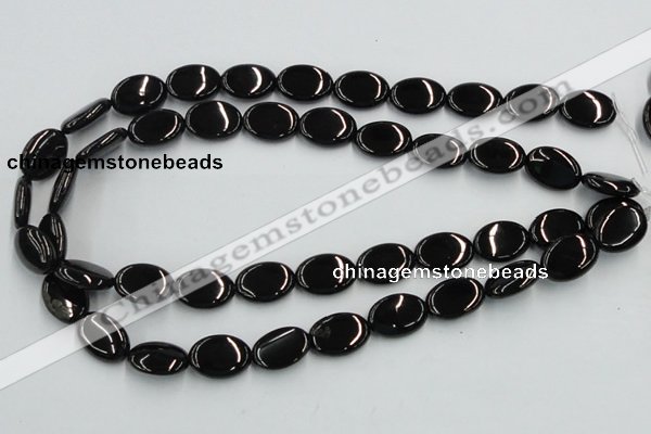 CJB18 16 inches 13*18mm oval natural jet gemstone beads wholesale