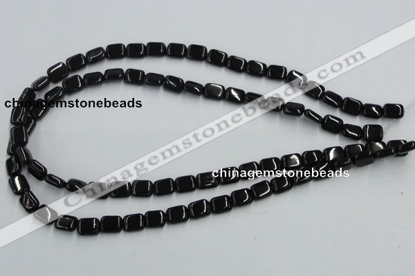 CJB25 16 inches 8*10mm rectangle natural jet gemstone beads wholesale