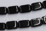 CJB26 16 inches 10*14mm rectangle natural jet gemstone beads wholesale