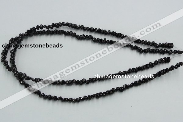 CJB31 16 inches 3*6mm chips natural jet gemstone beads wholesale