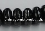 CJB35 16 inches 10*20mm rondelle natural jet gemstone beads