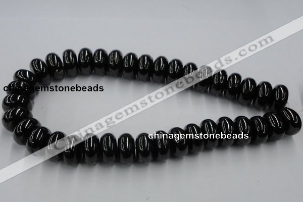 CJB35 16 inches 10*20mm rondelle natural jet gemstone beads