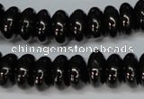 CJB49 15.5 inches 7*14mm rondelle natural jet gemstone beads