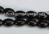 CJB52 15.5 inches 10*14mm rice natural jet gemstone beads