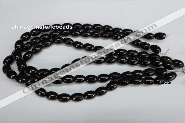 CJB52 15.5 inches 10*14mm rice natural jet gemstone beads