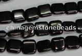 CJB58 15.5 inches 10*10mm square natural jet gemstone beads