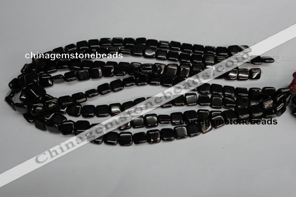 CJB58 15.5 inches 10*10mm square natural jet gemstone beads