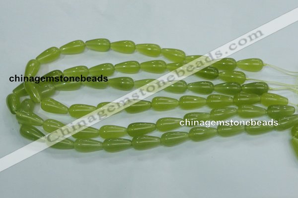 CKA105 15.5 inches 10*20mm teardrop Korean jade gemstone beads