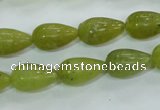 CKA107 15.5 inches 10*17mm teardrop Korean jade gemstone beads