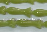 CKA109 15.5 inches 12*30mm flower Korean jade gemstone beads