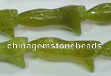 CKA110 15.5 inches 16*35mm flower Korean jade gemstone beads