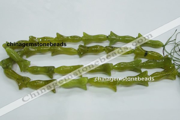 CKA110 15.5 inches 16*35mm flower Korean jade gemstone beads
