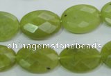 CKA118 15.5 inches 15*20mm faceted oval Korean jade beads