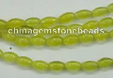 CKA15 15.5 inches 4*6mm rice Korean jade gemstone beads