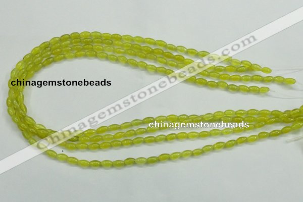 CKA15 15.5 inches 4*6mm rice Korean jade gemstone beads