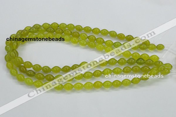 CKA17 15.5 inches 8*10mm rice Korean jade gemstone beads