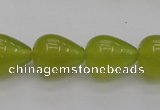 CKA213 15.5 inches 13*18mm teardrop Korean jade gemstone beads